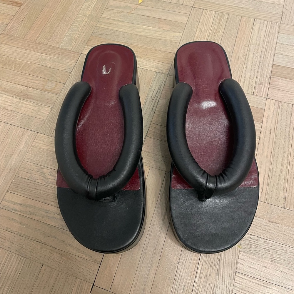Staud Black Platform Sandals 39